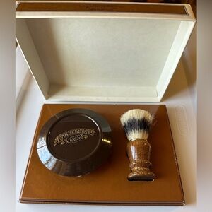 Vintage Barbershop Old Fashioned Luxury Shave Soap, Bowl and Brush